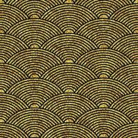 Japanese style wave background with gold glitter design vector