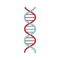 Medical pharmaceutical abstract dna gene helix, simple icon on white background. Vector illustration