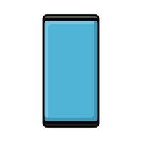 Vector illustration of a flat icon of a modern digital digital smart rectangular smartphone mobile phone with isolated on white background. Concept computer digital technologies