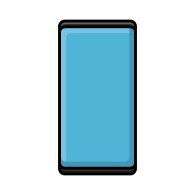 Vector illustration of a flat icon of a modern digital digital smart rectangular smartphone mobile phone with isolated on white background. Concept computer digital technologies