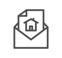 Real estate icon outline and linear vector. vector