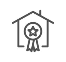 Real estate icon outline and linear vector. vector