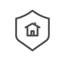 Real estate icon outline and linear vector. vector