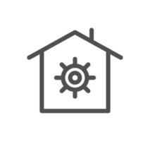 Real estate icon outline and linear vector. vector