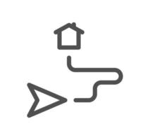 Real estate icon outline and linear vector. vector