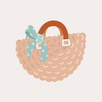 Beige boho bag vector