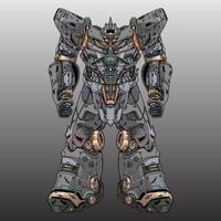 Premium Vector giant mecha robot made with arms body leg arms illustration