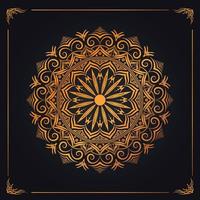 Geometrical mandala background in gradient color vector