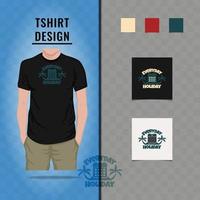 Everyday is holiday t shirt design vector illustration