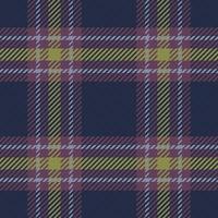 patrón de tela escocesa violeta oscuro y blanco sin costura vectorial, tela escocesa de tartán para bufanda, poncho, manta u otros diseños de tela modernos vector