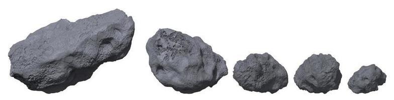 Stone asteroids. Meteor or space boulder or rock vector