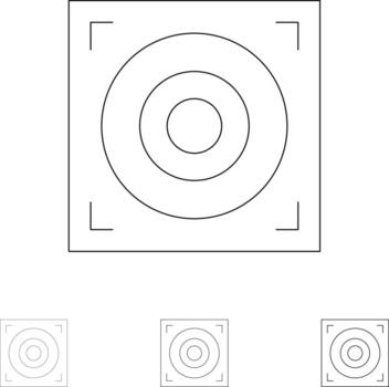 Web Design Speaker Bold and thin black line icon set vector