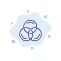 Rgb Color Web Blue Icon on Abstract Cloud Background vector