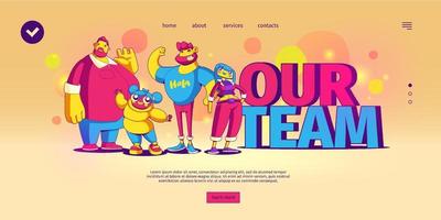 Our team banner with abstract contemporary people vector
