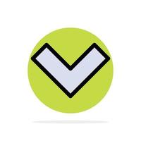 Arrow Down Back Abstract Circle Background Flat color Icon vector