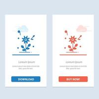 Flower Love Heart Wedding  Blue and Red Download and Buy Now web Widget Card Template vector