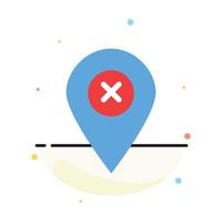 Location Map Navigation Pin Abstract Flat Color Icon Template vector