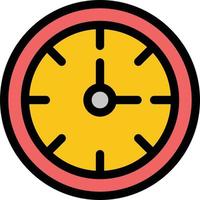 Alarm Clock Stopwatch Time  Flat Color Icon Vector icon banner Template