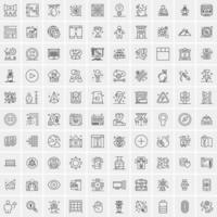 100 iconos de negocios para web y material impreso vector