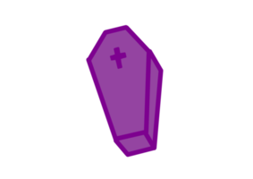 Purple Coffin With Cross png