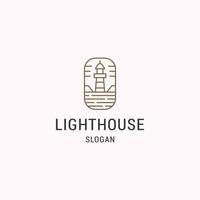 Light house logo icon design template vector illustration