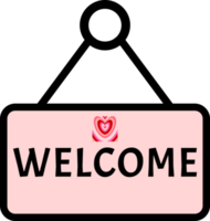 welcome sign icon png