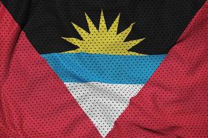 Antigua and Barbuda flag printed on a polyester nylon sportswear photo