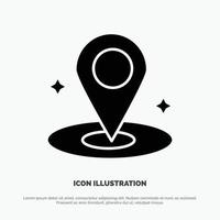 Location Navigation Place solid Glyph Icon vector