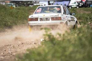 YOGYAKARTA, INDONESIA - October 16, 2022 - Racers compete in the King's Cup Sprint Rally Jogja photo