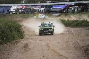 YOGYAKARTA, INDONESIA - October 16, 2022 - Racers compete in the King's Cup Sprint Rally Jogja photo