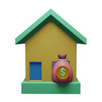 Home Loan 3d icon, suitable for use as an additional element in the design of templates, posters, business banners png