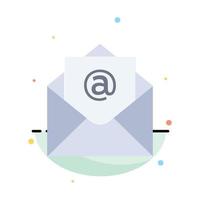 Email Mail Open Abstract Flat Color Icon Template vector