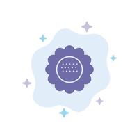 Flora Floral Flower Nature Spring Blue Icon on Abstract Cloud Background vector