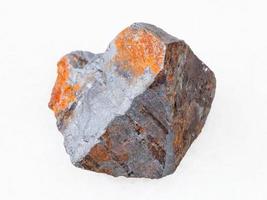 raw Hematite ore on white photo