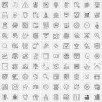 100 Business Icons for web and Print Material vector