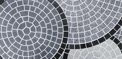 Seam less pattern of tile for background in black and white tone. Line of geometric wallpaper in monochrome style. photo