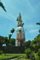 Sidoarjo, March, 2022 - view of the Sidoarjo city park with a monument when the weather is clear photo