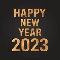 Happy New Year 2023 text design vector