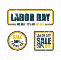 Labour day design card vector