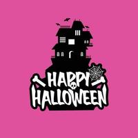 diseño de halloween con tipografía y vector de fondo claro