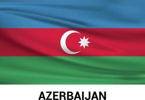 vector de diseño de bandera de azerbaiyán