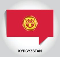 vector de diseño de bandera de Kirguistán