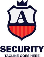 Alphabetical logo of security compnay and typography vector