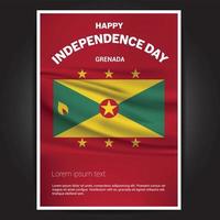 Happy Indpendence day design card vector with flags