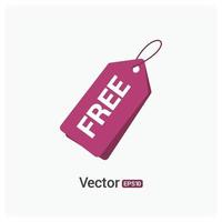 Tag design with typography and white background vector