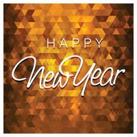 Happy New Year Typography with abstract background design vector