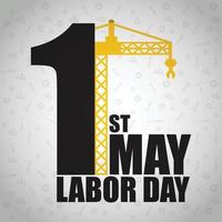 Labour day design card vector