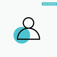 Account Avatar User turquoise highlight circle point Vector icon