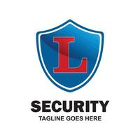 Alphabetical logo of security compnay and typography vector