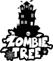 Zombie Party typography design vector